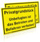 2 Schilder Privatgrundstück | 30 x 20 cm | wetterfestes PVC-Schild mit UV-Schutz | signalgelb | Unbefugten ist das Betreten und Befahren verboten!