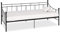 Myheimly Tagesbett-Rahmen Bettgestell Metallbett Bettsofa Bett Kojenbett Einzelbett Schlafzimmerbett Bettrahmen Lattenrost Schwarz Metall 90×200 cm