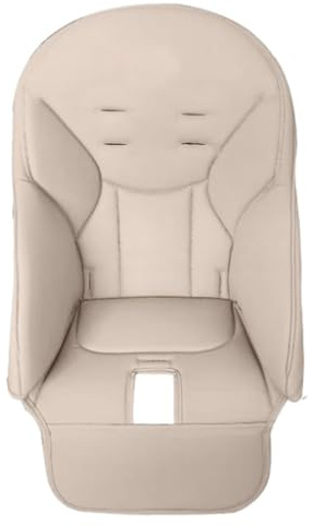 Baby Hochstuhl Kissenbezug, Baby Hochstuhl Bezug, Baby Esszimmerstuhl Sitzkissen, PU-Leder Hochstuhl Sitzauflage, Universeller Ersatzbezug Für Peg-Perego,Siesta Zero3,Baoneo,Kosmic Jané (Beige)
