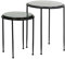 Beistelltisch 2er Set Grün Schwarz Design Satztisch Glas Metall Rund | Wohnzimmertisch Modern | Ausgefallener Couchtisch | Sofatisch 2-teilig abnehmbare Tischplatte