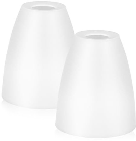 UKCOCO 2Stücke Kleine Weiße Kunststoff Lampenschirme für Tischlampen Eleganter Lampenschirm für Leuchten für Wohnräume und Schreibtischbeleuchtung