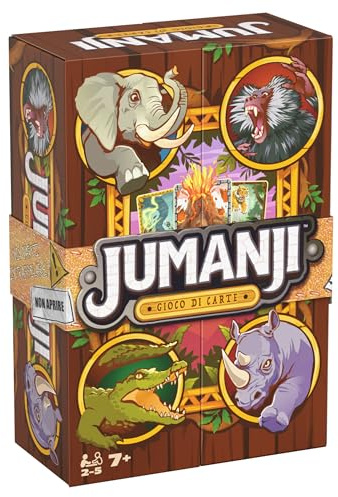Jumanji, Versione Gioco Di Carte Strategico, Giochi da Tavolo, 7+ Anni | Gioco di Carte, Astuzia e Velocità, Da 2 a 5 Giocatori, Dai 7 Anni, Limite Di 5 Punti, 3 Carte Dello Stesso Colore