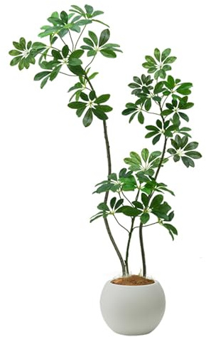 Indoor Artificial Umbrella Tree, Simulated Plant Decoration, Green Plants, Artificial Trees, Suitable for Offices, Home Living Rooms, Floors, Terraces(120cm/47in,Style E)