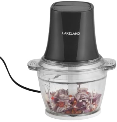 Lakeland 2 Speed Mini Chopper, Electric Vegetable & Food Processor, Black | Compact electric 2-speed mini chopper with 500ml bowl and anti-slip feet. Ideal for herbs, veg, nuts, and dressings.