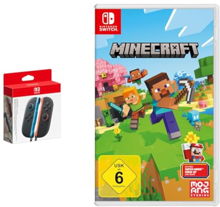 Nintendo Joy-Con 2 2er-Set (hellblau-hellrot), Wireless (Bluetooth) Minecraft Switch