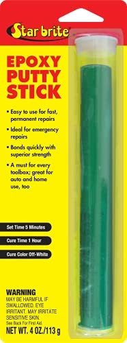STAR BRITE Epoxy Putty Stick 113 g - Easy, Fast, Permanent Repairs Even Underwater - Repair Boat Hulls, Decks, Pools, Spas, Hot Tubs, Leaking Gaskets, Tanks, Gutters & More
