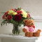 Sendabunch Luxury Mixed Pink Carnation Bouquet with Baby Bear & Chocolates - 18 Fresh Stems - UK Flower Delivery for Valentine's Day, Birthday, Mother’s Day & Special Occasions