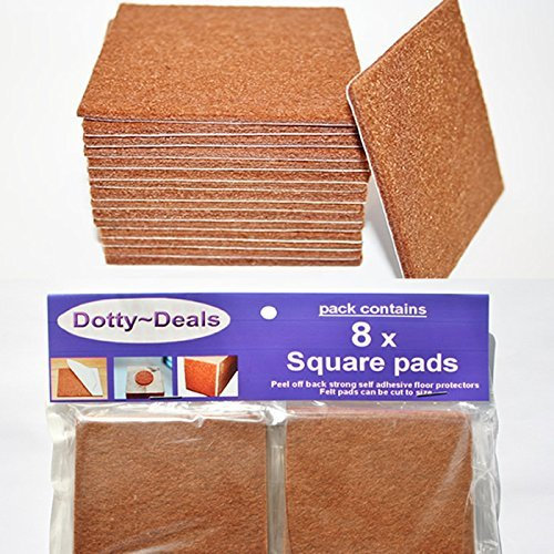 8x square self adhesive felt floor protector pads.