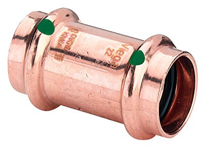 Pressfittinge T-Stück, 45° Bogen, Kappen, Muffen, 90° Bogen, Winkel Pressfittings Reduziermuffen Kupfer Rohrverbindung (Muffe - 22 mm)