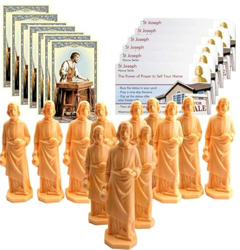 Westman Works St. Josef Statue für den Verkauf von Häusern Real Estate Agent Set mit Anleitung und Gebetskarten, 12 Stück