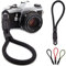LENS-AID Dragonne poignet en corde pour appareil photo – Sangle élégante et robuste pour reflex, hybride ou compact – Style marin, 100 % nylon, montage universel