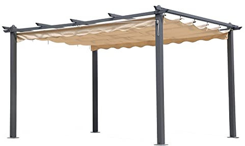 1PEZZO PERGOLA IN ALLUMINIO CON TELO RETRATTILE 300X400X230H