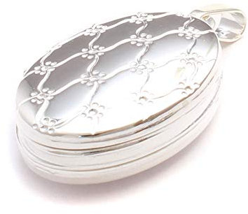 loveyourdiamonds Retro Doppel Medaillon aus 925 Silber für 4 Bilder