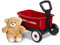 Radio Flyer Push & Pull Walker Wagon with Teddy Bear, Red 2-in-1 Wagon for Toddlers, For 1-4 Years Old