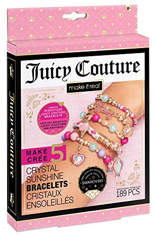 Make It Real Juicy Couture Armband-Bastelset - Sonnenschein-Anhänger mit Swarovski-Kristallen - Geschenke für Mädchen