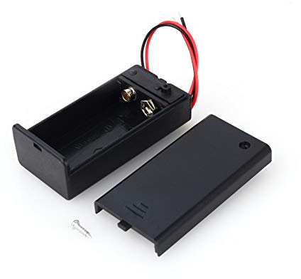 VBESTLIFE Support de Batterie 9V, boîtier de Batterie 9 Volts avec Couvercle et Interrupteur Marche/arrêt