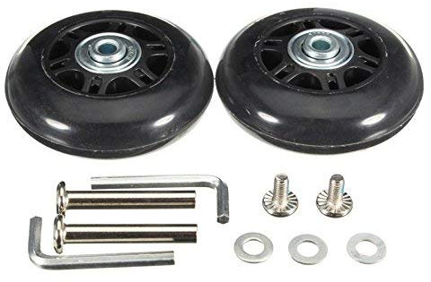 Ersatzräder für Koffer, Gummiräder, Ersatzräder für Trolley, Samsonite Hartschalen, Räder mit Kugellager, Ersatzteile, Reparaturset, blacks, 68 x 24mm,