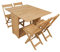 Panana Kitchen Dining Table with 4 Chairs Set Folding Butterfly Oak Fold Away Space-saving