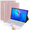 QYiiD Beleuchtete Tastatur Hülle mit Touchpad für Huawei MediaPad M5 8.4, Abnehmbare Kabellose Bluetooth QWERTZ Tastatur mit Schutzhülle/Trackpad für 8.4 Huawei MediaPad M5 8.4 Tablet, RoséGold
