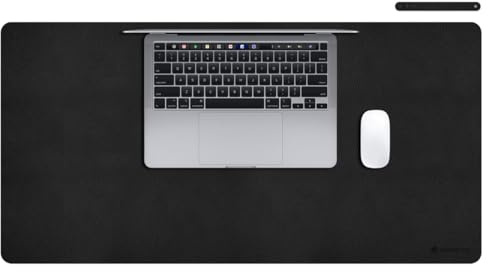 iMoshion Schreibtischunterlage Tischschutzpolster Wasserdichte Laptop Desk Mat Tischunterlage für Büro/Zuhause Schwarz 90 x 45cm