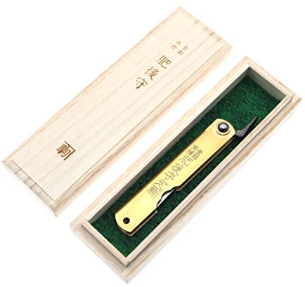Higonokami Couteau de poche pliant Tokusen tasoukou Aogami-Tanzou Acier de Damas Fait Main au Japon par Nagao Kanekoma