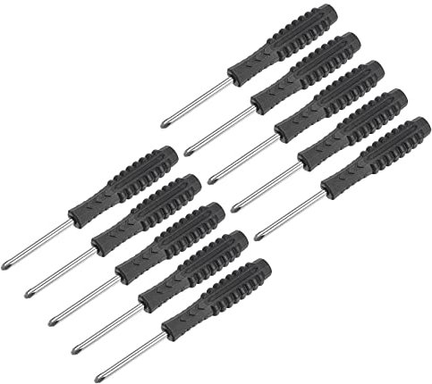 sourcing map Mini Phillips Screwdriver, 4.0mm Cross Head with Non-Slip Handle for Small Appliances, 10 Pcs