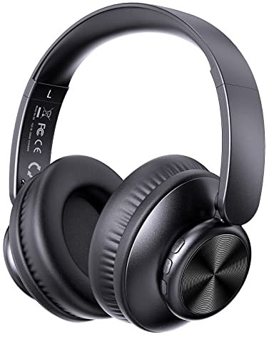 Fojep V8 Bone Conduction Headphones, Open Ear Wireless Bluetooth 4.0, Matte Black, Adult, Sports & Active Use