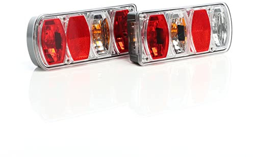 XPOtool Rückleuchten 2er RFS-Tüllenanschluss T.2, Anhänger Beleuchtung 223 x 101 x 53 mm, Anhänger Rückleuchten E4 geprüft