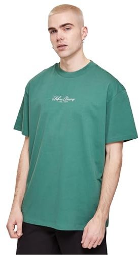 Urban Classics Herren T-Shirt Oversized Mid Embroidery Tee Leaf L