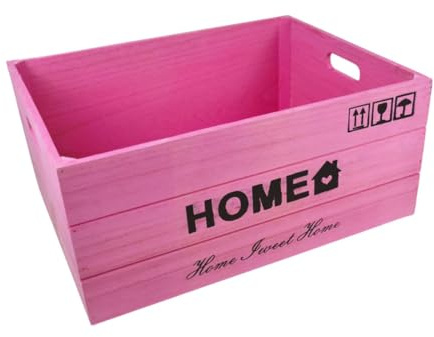 Alsino Holzkiste Pink Holzbox 45x20x35 Aufbewahrung - Die perfekte Sortier- und Ordnungsbox für dein Zuhause - Ideal für Kleidung, Schuhe, Spielzeug und Bücher,HB-036 A