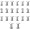 JJWNMLL Lot de 20 vis Chicago M5x10mm Chicago Vis de reliure Chicago Rivet à clous en métal Vis Chicago à tête cruciforme pour ceinture en cuir Bricolage Livre de scrapbooking - Argenté