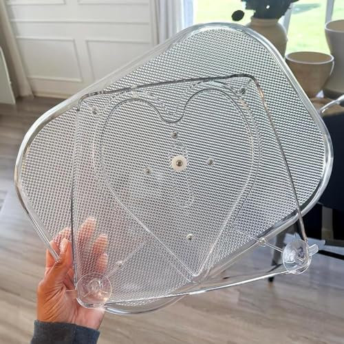 MUDEELA Fridge Turntable, Transparent Turntable for Kitchen Cupboard, 360° Rotatable Organiser for Fridge, Bathroom, Cupboard, Food-Safe