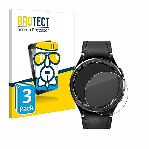 BROTECT Schutzglas für Samsung Galaxy Watch 6 Classic | (43 mm) 3 Stück Transparenter Displayschutz Made in Germany Schutzfolie Panzer Folie Glas 9H Einfache Montage Clear