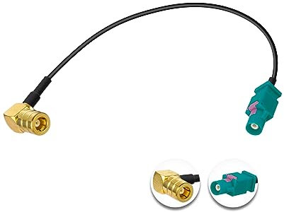 Vecys SMB Buchse Rechtwinklig zu Fakra Z Stecker Verlängerungskabel 6In/15cm Universum FAKRA Stecker zu SMB Buchse Antennen Adapter RG174 Typ Z Kabel