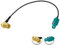 Vecys SMB Buchse Rechtwinklig zu Fakra Z Stecker Verlängerungskabel 6In/15cm Universum FAKRA Stecker zu SMB Buchse Antennen Adapter RG174 Typ Z Kabel