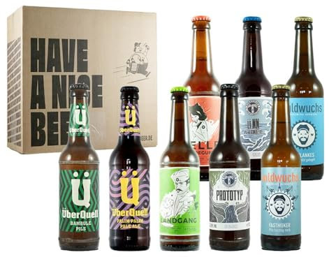 Craft Beer Paket Hamburg - 8 Biere von Hamburger Brauereien - Geschenk Bierpaket - 8 verschiedene Biere - unterschiedliche Bierstile (Lager/Pils/Pale Ale/IPA)
