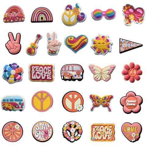 26PCS Shoe Charms for Clogs Pins Fun Unique Decoration Durable Water Proof Shoe Decoration hoe Accessory to Decorate Shoes Sandals Slippers Bracelet Wristband Accessories Birthday Party Gift for Kids