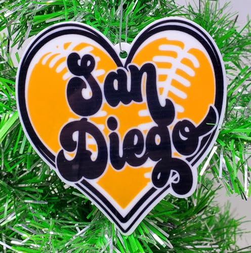 San Diego Baseball Team Herz Ornament