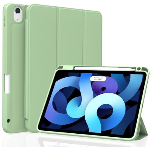 ir Custodia per iPad Air 11 Pollici M2 (2024) 6a Generazione, iPad Air 5a/4a Generazione 10,9 Pollici 2022/2020, Ultra Leggero Cover, Auto Svegliati/Sonno Custodia con Portapenne, Verde