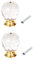 Lansonee 2 Pcs Crystal Door Knobs,Drawer Carbinet Door Handle Puller with Screws for Home Kitchen Office Drawer Cupboard Closet-Gold-30mm