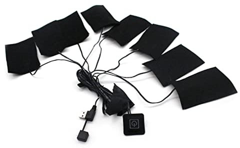 BAYORE 8 In 1 USB Tuch Heizung Pad Elektrische Heizung Weste Blatt Heizung Wärmer Pad Für Tuch Warme Pads Wärmer Pad