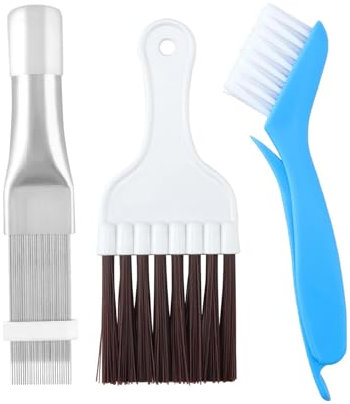 LERANXIN 3 Piezas Peines Aleta de Condensador, Sire Acondicionado Peine, Peine de Aletas de Aire Acondicionado de Acero Inoxidable para Limpiar Rejillas de Aire Acondicionado