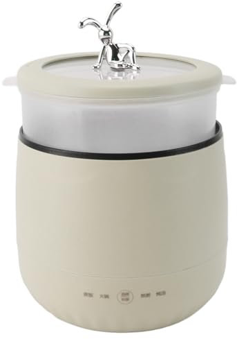 Utensilios de Cocina Sartén para Cocinar, Olla Eléctrica de 450 W, Mini Máquina para Hacer Arroz, Capacidad de 1,8 L, Sartén para Parrilla, Ollas para Freír Antiadherentes, (Beige)