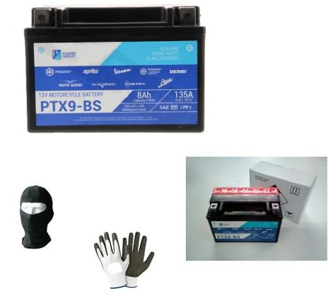 KOMPATIBEL MIT Peugeot LXR 125 Jahr 2009 al 2014 Batterie PTX9-BS YTX9-BS GELIEFERT GELADEN UND BEREIT FÜR DEN Einsatz MOTORRADBATTERIEN 8AH Ampere 12VOLT 150X87X105MM