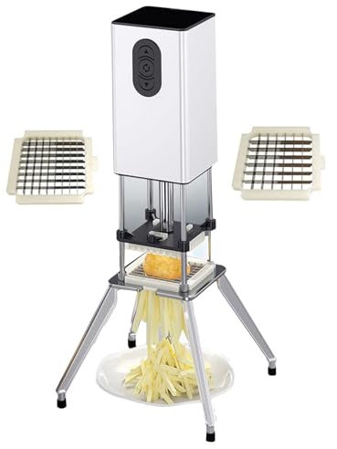 Coupe-Frites électrique en Acier Inoxydable, Coupe-Pommes De Terre Professionnel pour Frites, Acier Inoxydable | Râpes à Légumes Coupe-Frites, pour Pommes De Terre, Oignons, Carottes
