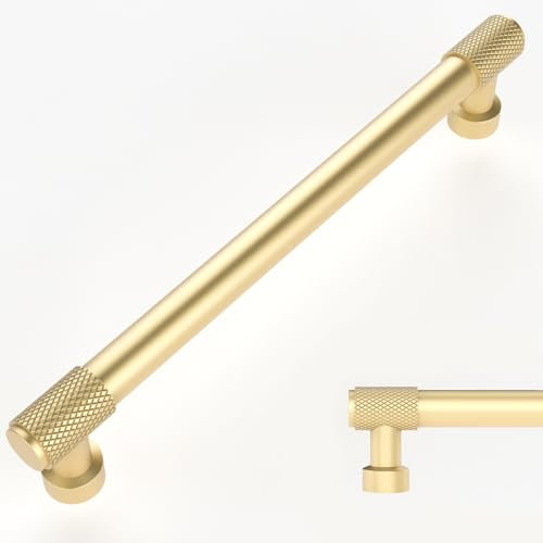 Amerdeco 10 Pieza Tiradores Cocina 192mm Tiradores Armarios Dorados Tirador Puerta Tiradores Cajones de Muebles UK0070