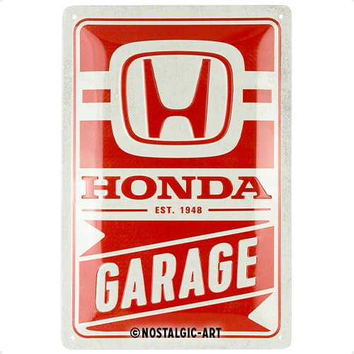 Nostalgic-Art Retro Blechschild, 20 x 30 cm, Honda AM – Garage – Geschenk-Idee für Honda-Zubehör Fans, Original Lizenzprodukt (OLP), aus Metall, Vintage Design, Blechschilder Sprüche