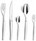 LOU LAGUIOLE - JET | Besteck Set 6 Personen | 30-teilig | Spülmaschinenfest | Tafelbesteck 4 Personen mit mikroverzahnter Klinge | Edelstahl glänzend | 18/0 Edelstahl, Silber