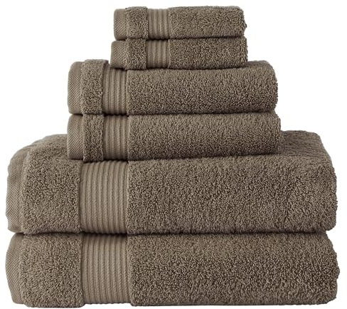 BERIBO Türkisches Handtuch-Set, 100% Baumwolle (Serenity), 620 g/m² (Kaffee)