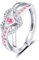 LAOYEFACAI Anelli da donna in argento 925 Anello con zircone rosa Donna Anelli vintage regolabili Anelli di dichiarazione Gioielli da donna semplici (1)